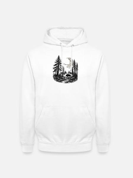 Mystischer Wald - Unisex Hoodie - Weiß