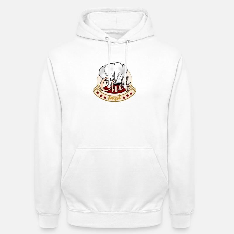 Chef cuisinier papi - Sweat-shirt à capuche unisexe - blanc