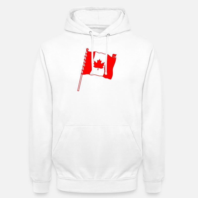 Drapeau : Feuille d’érable du Canada - Sweat-shirt à capuche unisexe - blanc