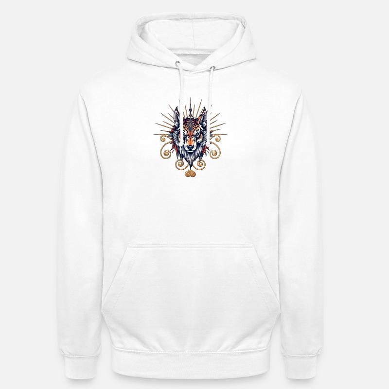 Atemberaubender Wolfskopf - Unisex Hoodie - Weiß