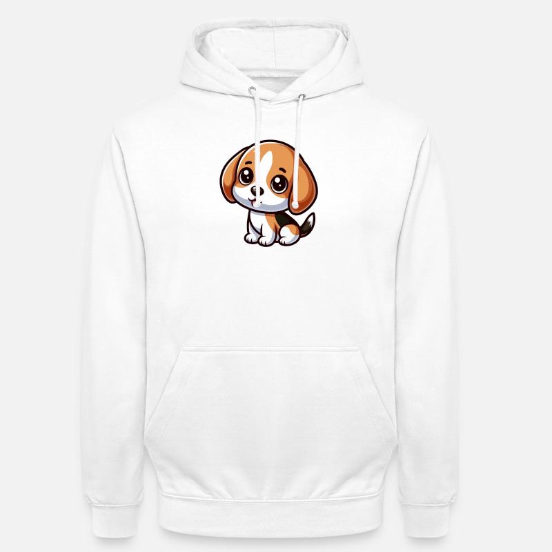 Chibi Beagle Hund - Unisex Hoodie - Weiß