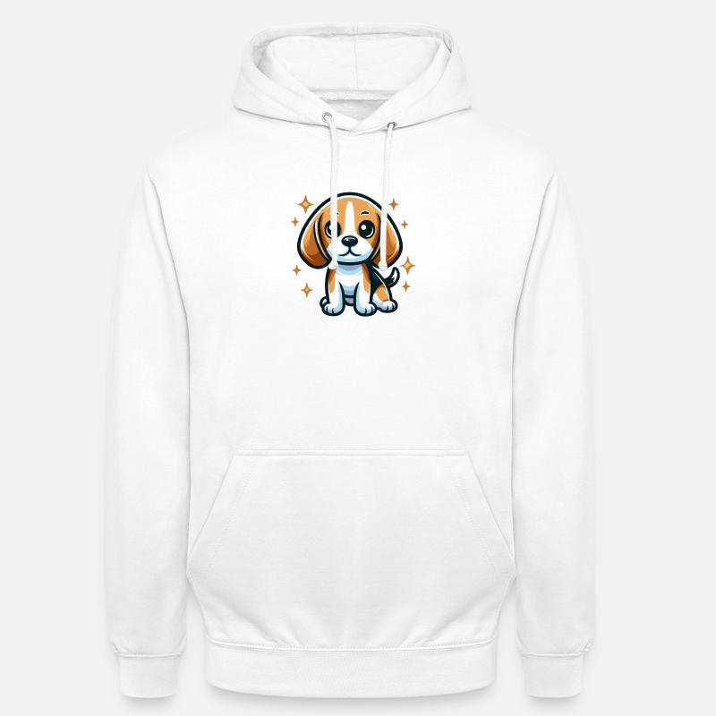 Beagle Chibi Dog - Unisex Hoodie - white