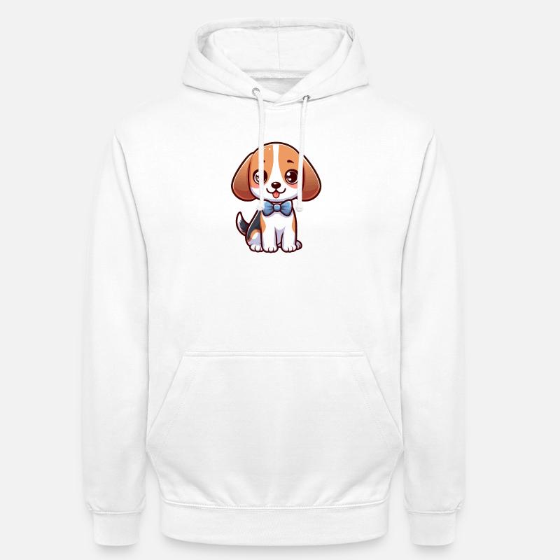 Mignon petit Beagle - Sweat-shirt à capuche unisexe - blanc
