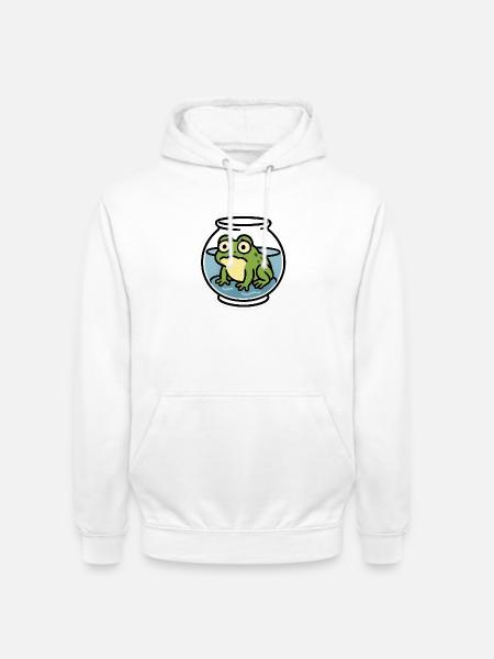 Frog in a Bowl - Unisex Hoodie - white