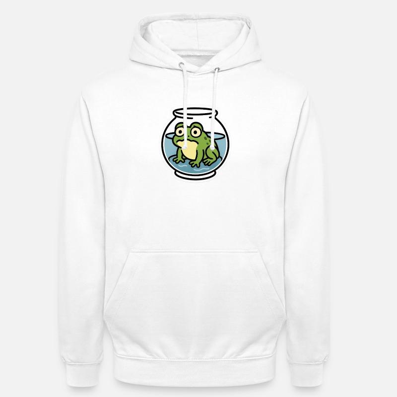 Grenouille dans un bol - Sweat-shirt à capuche unisexe - blanc