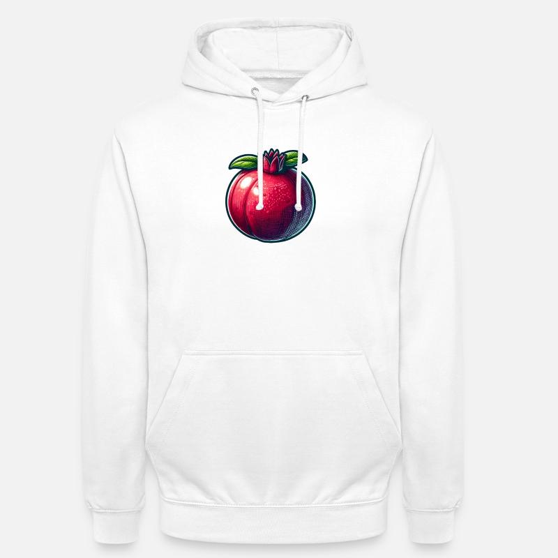 Pomegranate with Bright Modern Patterns - Unisex Hoodie - white