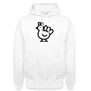 turkey - Unisex Hoodie - white - Front - AI Model Male 185 dark (185cm) & AI Model Female 172 dark (172cm)