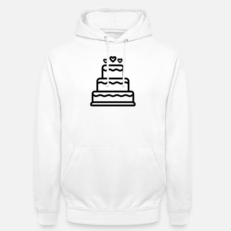 gâteau d'anniversaire  - Sweat-shirt à capuche unisexe - blanc