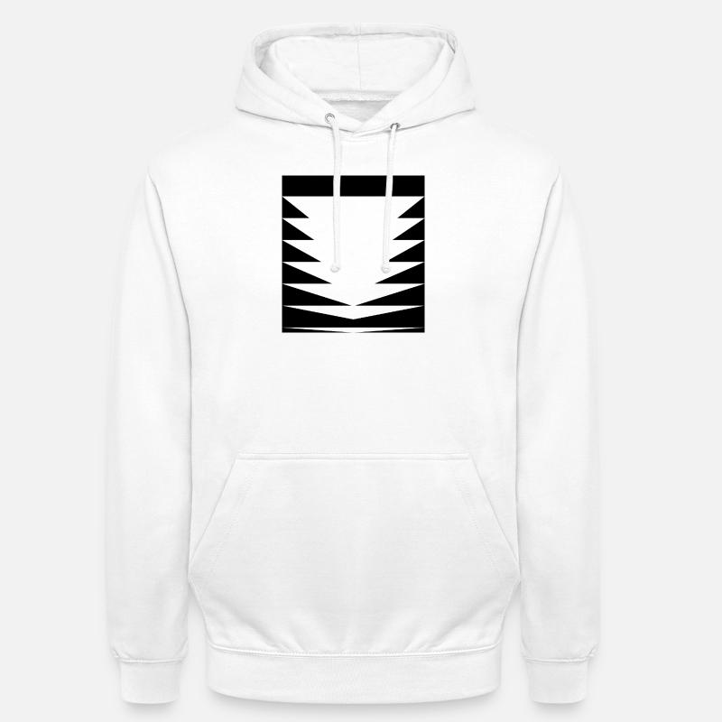 Triangles Pattern design - Unisex Hoodie - white