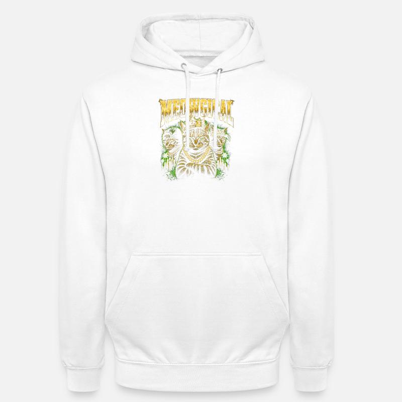 Rois chats miauviques - Sweat-shirt à capuche unisexe - blanc