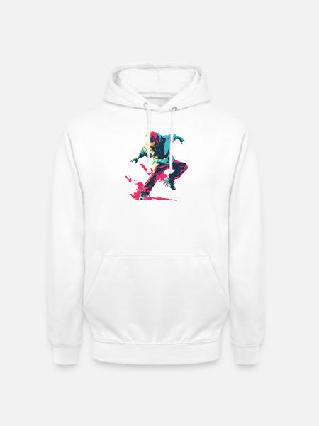 B-Boy Cartoon Stil - Unisex Hoodie - Weiß
