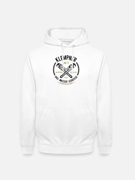 Klempner - Gas, Wasser, Scheiße - Unisex Hoodie - Weiß