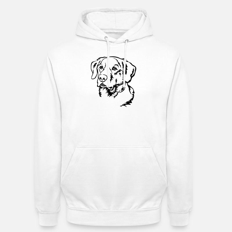 Tête de labrador - Sweat-shirt à capuche unisexe - blanc