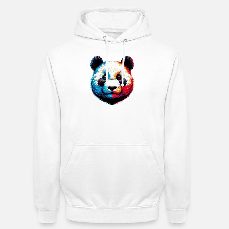 Panda - Sweat-shirt à capuche unisexe - blanc