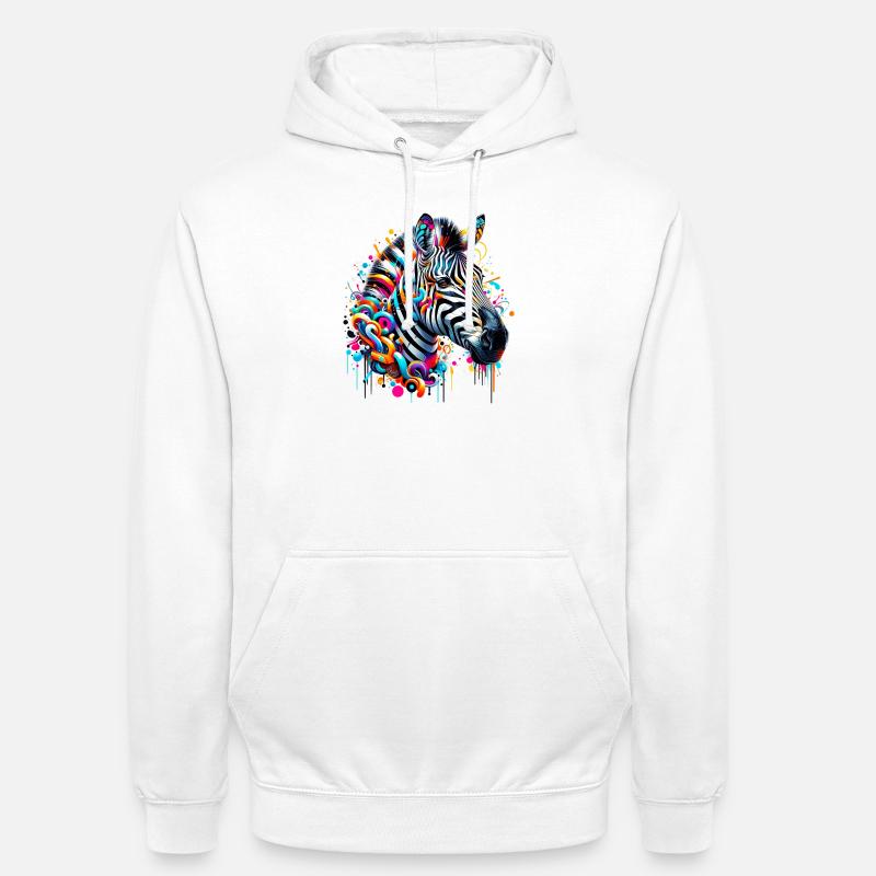 Zebra - Unisex Hoodie - white