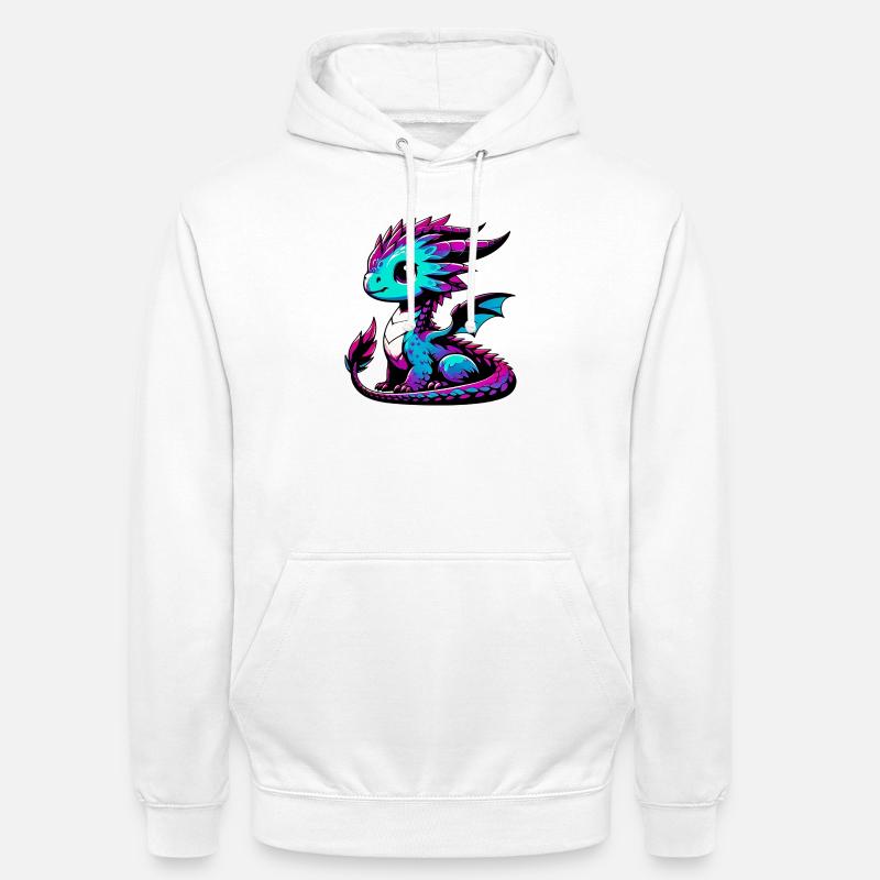 Dragon - Sweat-shirt à capuche unisexe - blanc