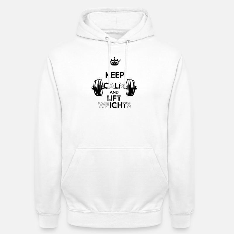Restez calme - Sweat-shirt à capuche unisexe - blanc