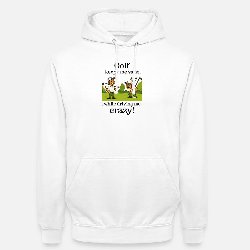 Golf - keeps me sane - Sweat-shirt à capuche unisexe - blanc