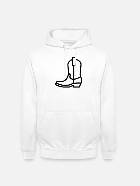 Stiefel - Unisex Hoodie - Weiß