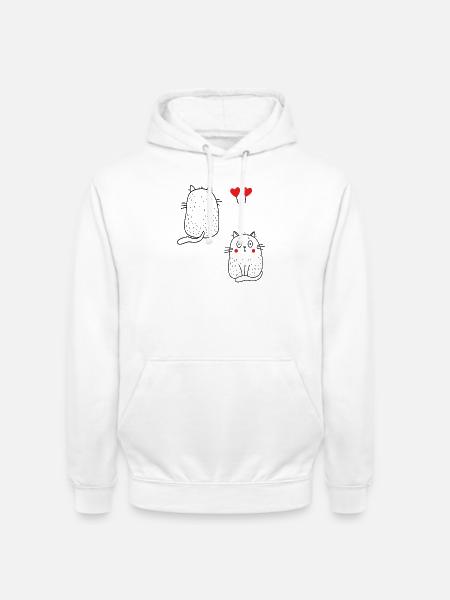 coole Katzen - Unisex Hoodie - Weiß