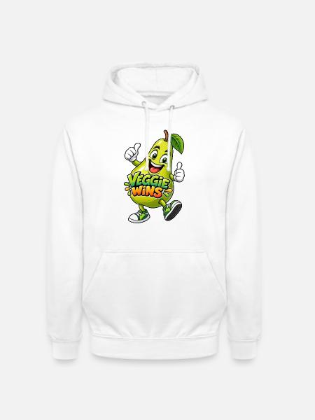 Veggie Wins Birne - Unisex Hoodie - Weiß