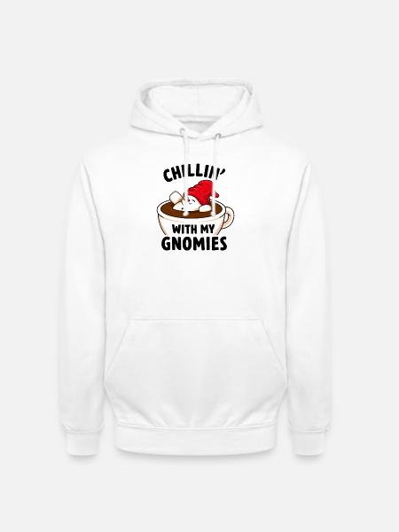 Chillin mit GNOMIES Becher - Unisex Hoodie - Weiß