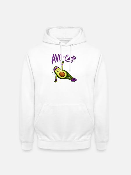 AVO-Cardio Avocado Workout - Unisex Hoodie - Weiß