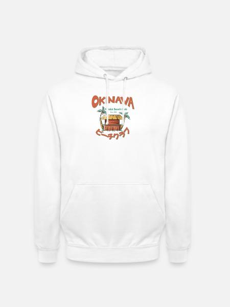 Okinawa Strandbar Illustration - Unisex Hoodie - Weiß