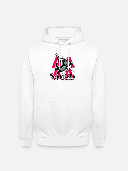Kratzer gegen Rassismus - Unisex Hoodie - Weiß