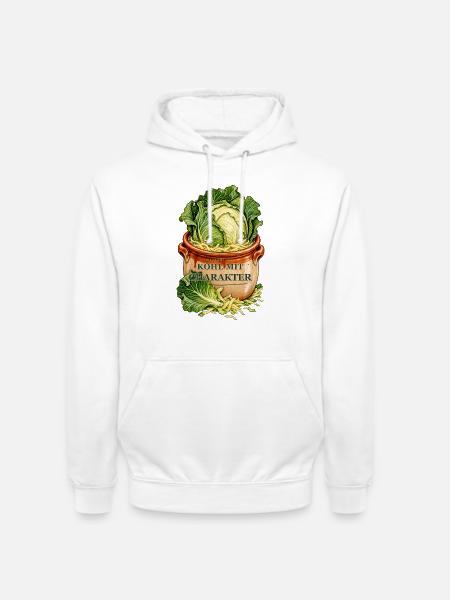 Kohl mit Charakter - Fermentation Design - Unisex Hoodie - Weiß