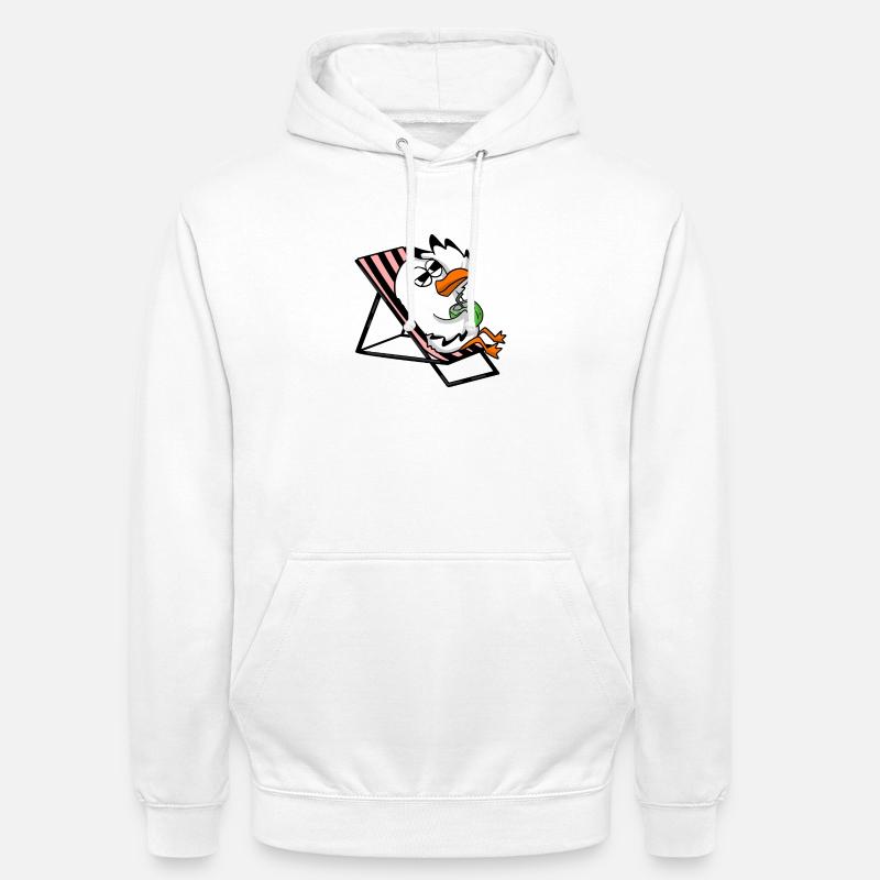 Mouette - Sweat-shirt à capuche unisexe - blanc
