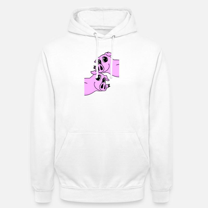 Cochons - Sweat-shirt à capuche unisexe - blanc