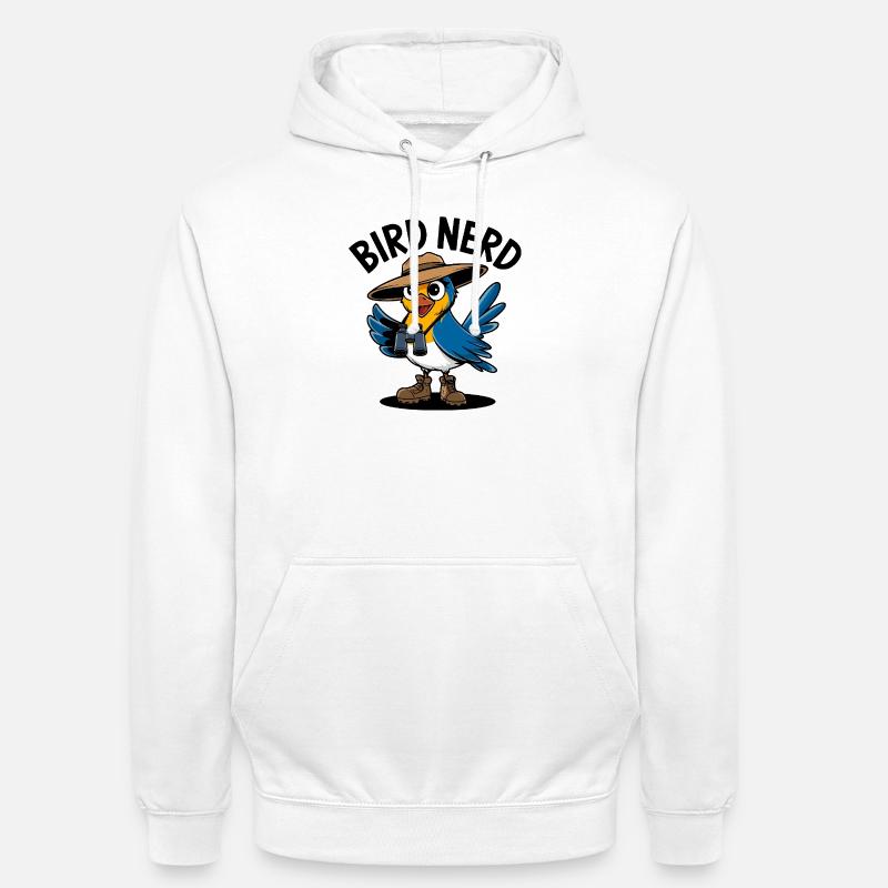 Vogel-Nerd-Entdecker - Unisex Hoodie - Weiß
