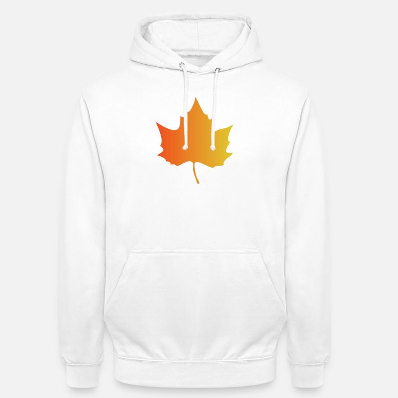 Autumn Gradient Maple Leaf - Unisex Hoodie - white