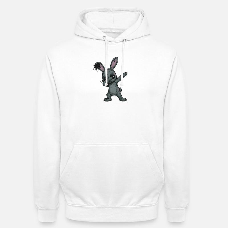 Patchwork Häschen Doodle - Unisex Hoodie - Weiß