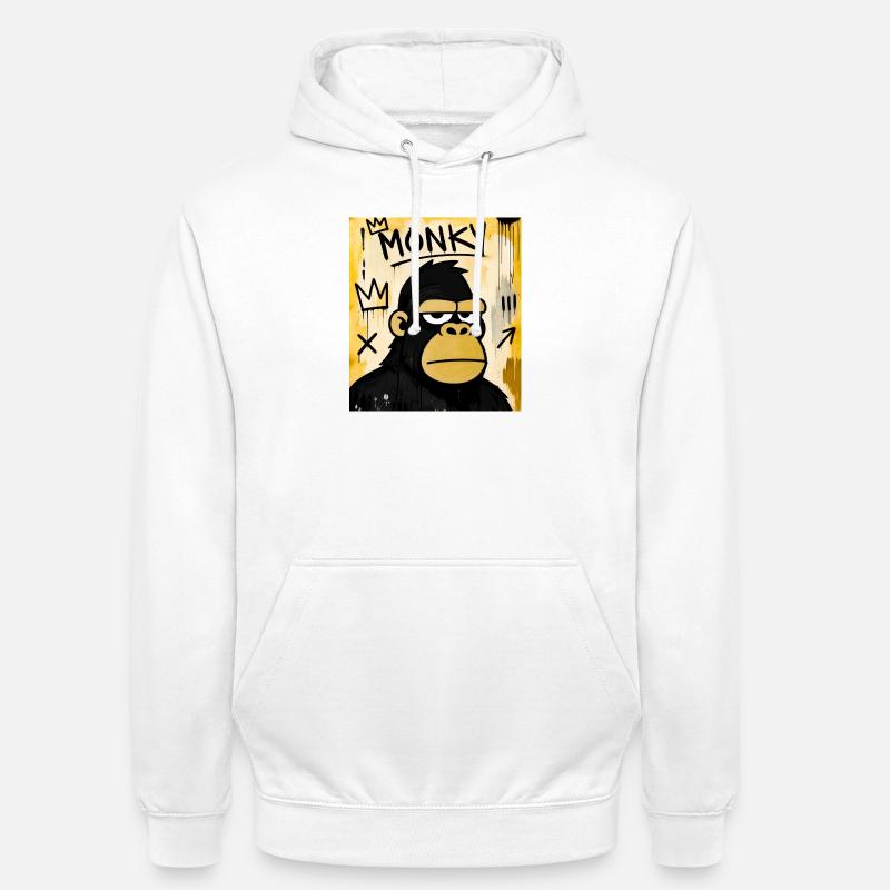Monky Graffiti Ape - Unisex Hoodie - white