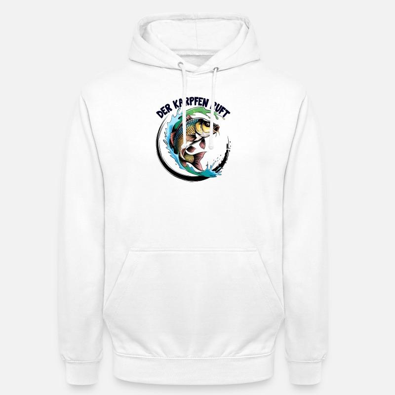Der Karpfen ruft - Unisex Hoodie - Weiß