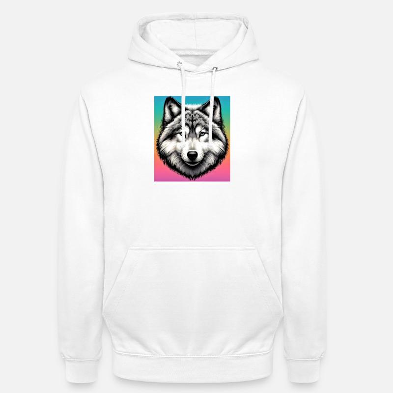 Wolf - Unisex Hoodie - white