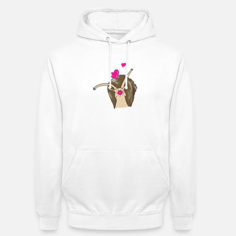 escargot - Sweat-shirt à capuche unisexe - blanc