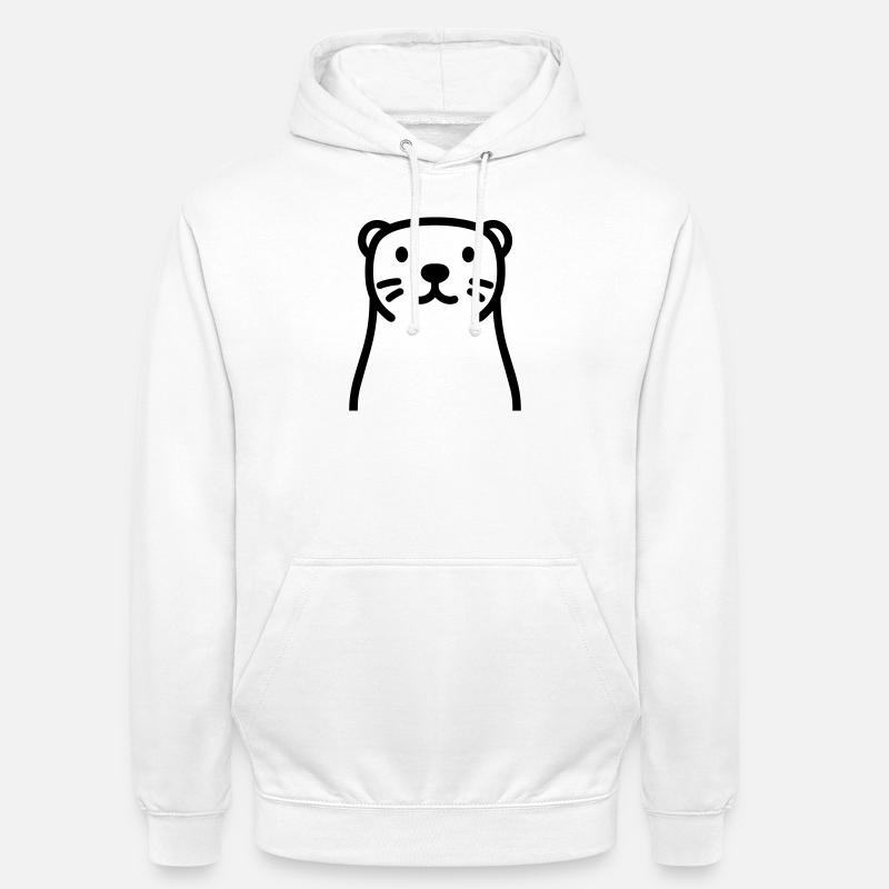 loutre - Sweat-shirt à capuche unisexe - blanc