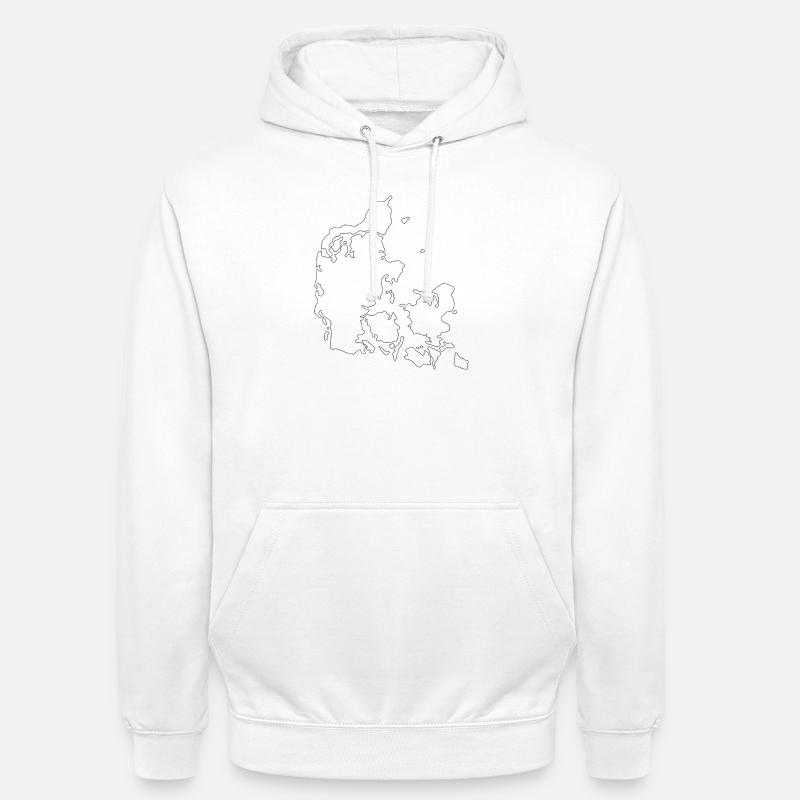 Carte du Danemark - Sweat-shirt à capuche unisexe - blanc