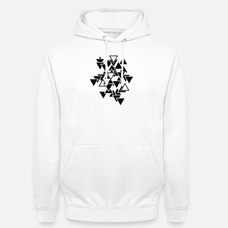 Triangles motif graphique - Sweat-shirt à capuche unisexe - blanc