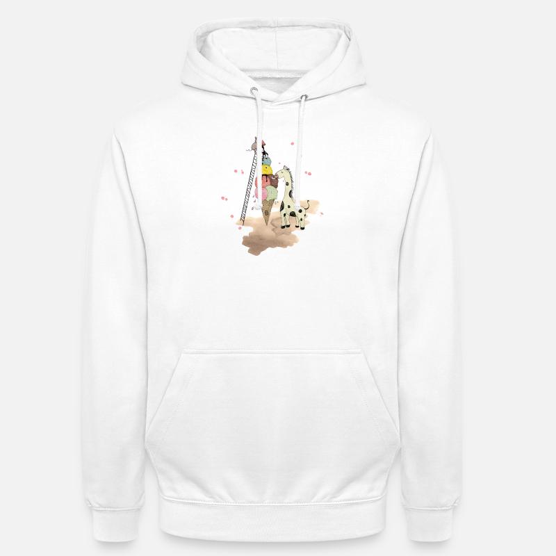 Wildlife Icecream - Felpa con cappuccio unisex - bianco