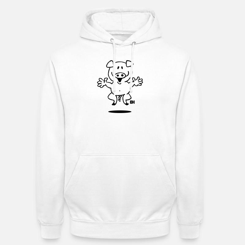 cochon - Sweat-shirt à capuche unisexe - blanc