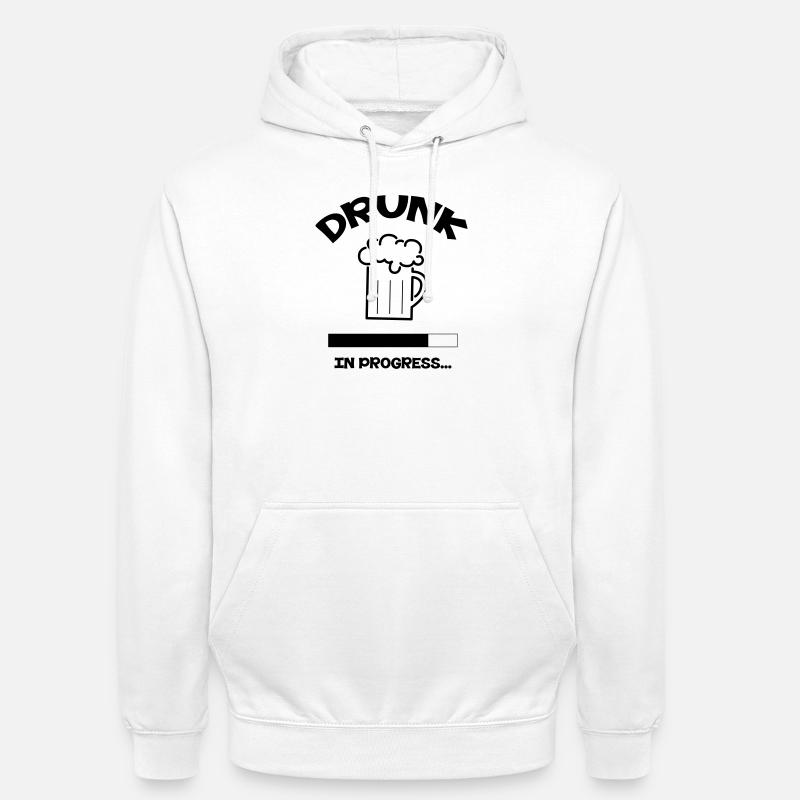 Drunk in progress... - Sweat-shirt à capuche unisexe - blanc