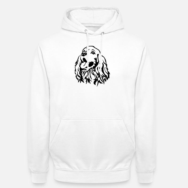 Tête de Cocker Spaniel - Sweat-shirt à capuche unisexe - blanc