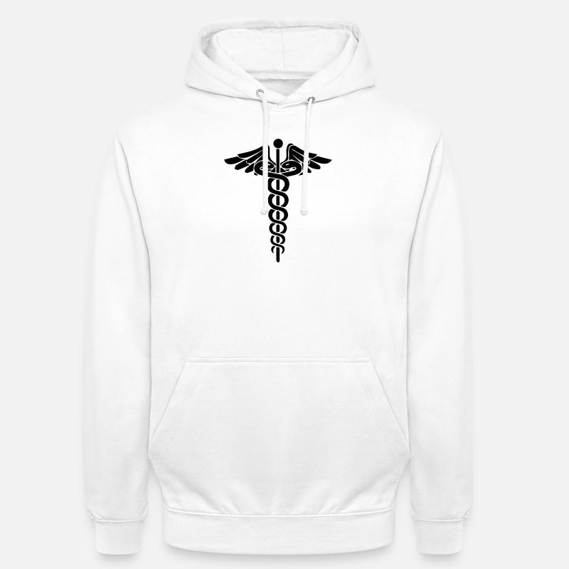 Äskulapstab Asklepiosstab - Unisex Hoodie - Weiß