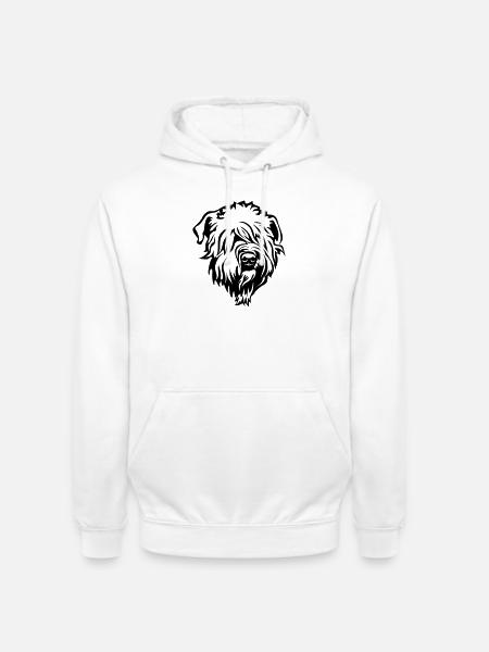 Wheaten Terrier Head - Unisex Hoodie - white