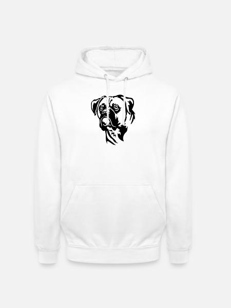 Boxer Head - Unisex Hoodie - white