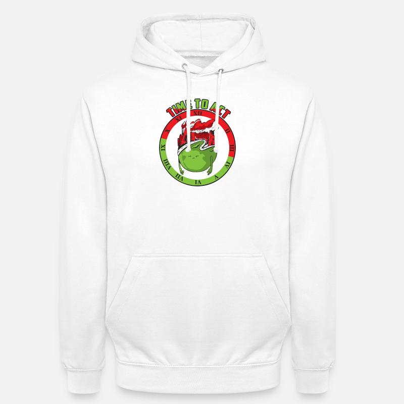 Changement climatique, il est temps d’agir - Sweat-shirt à capuche unisexe - blanc